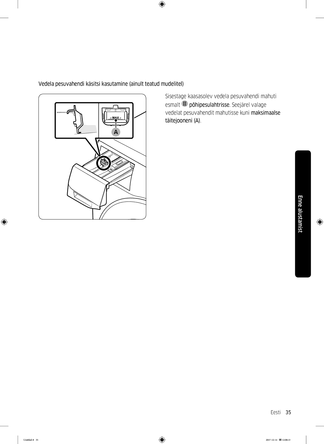 Samsung WW10M86INOA/LE manual Eesti 35  